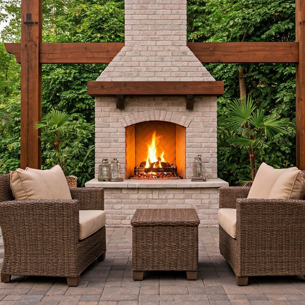 Outdoor fireplace
